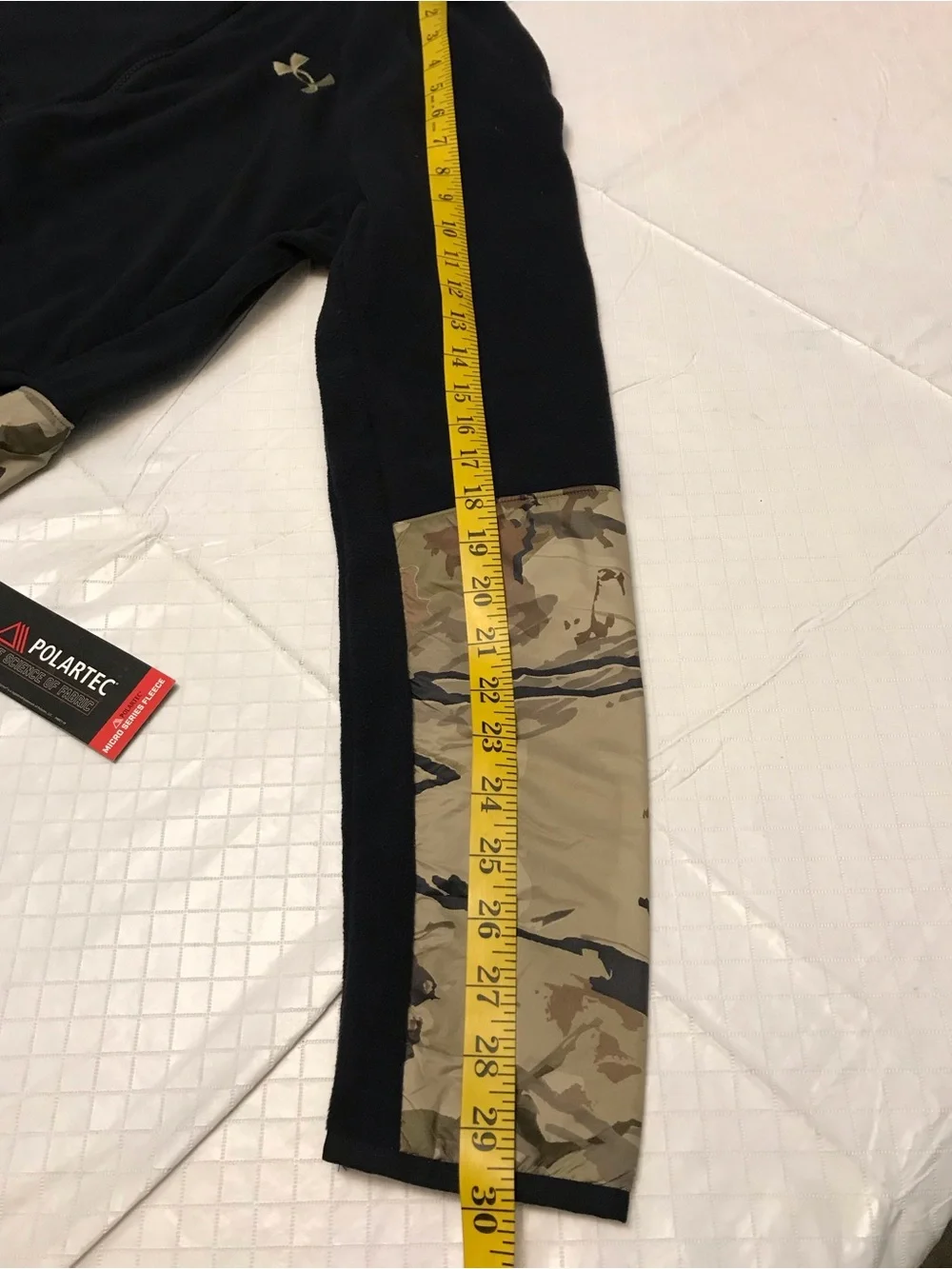 Under Armour Black Jacket with Camouflage Tan Sleeve Panels